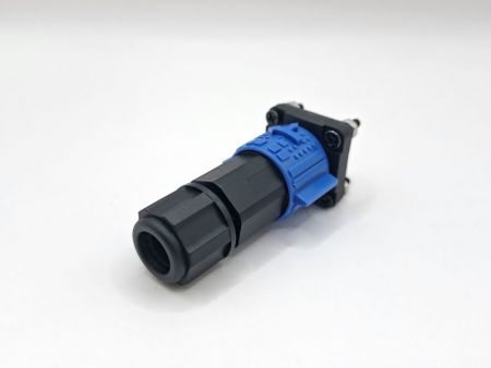 Conector M19-Push-Locking-Macho-Fio-2+5-Cores-Instalação em Campo M+F